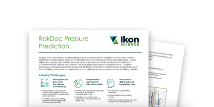 Resource Info RokDoc Pressure Prediction