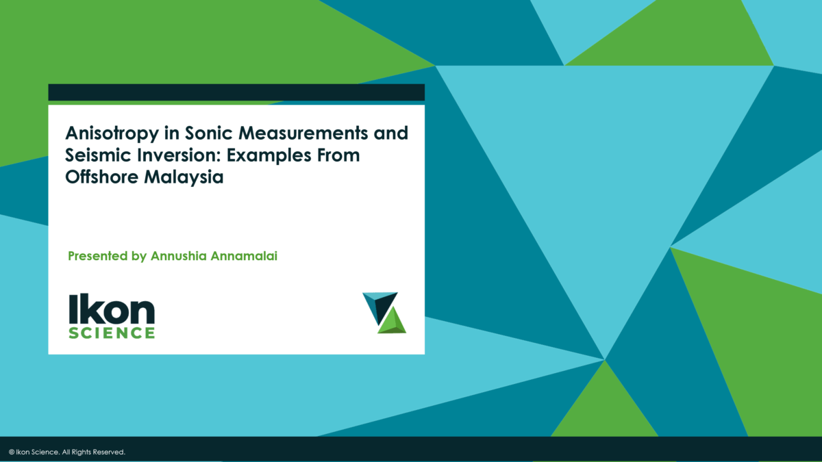 Resource Info Anisotropy in Sonic Measurements and Seismic Inversion Examples from Offshore Malaysia