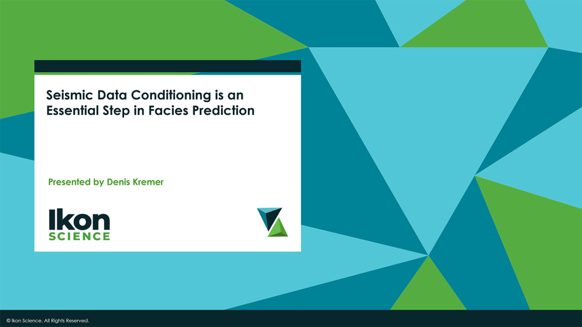 Resource Info Seismic Data Conditioning is an Essential Step for Facies Prediction (EMEA & AMERICAS)
