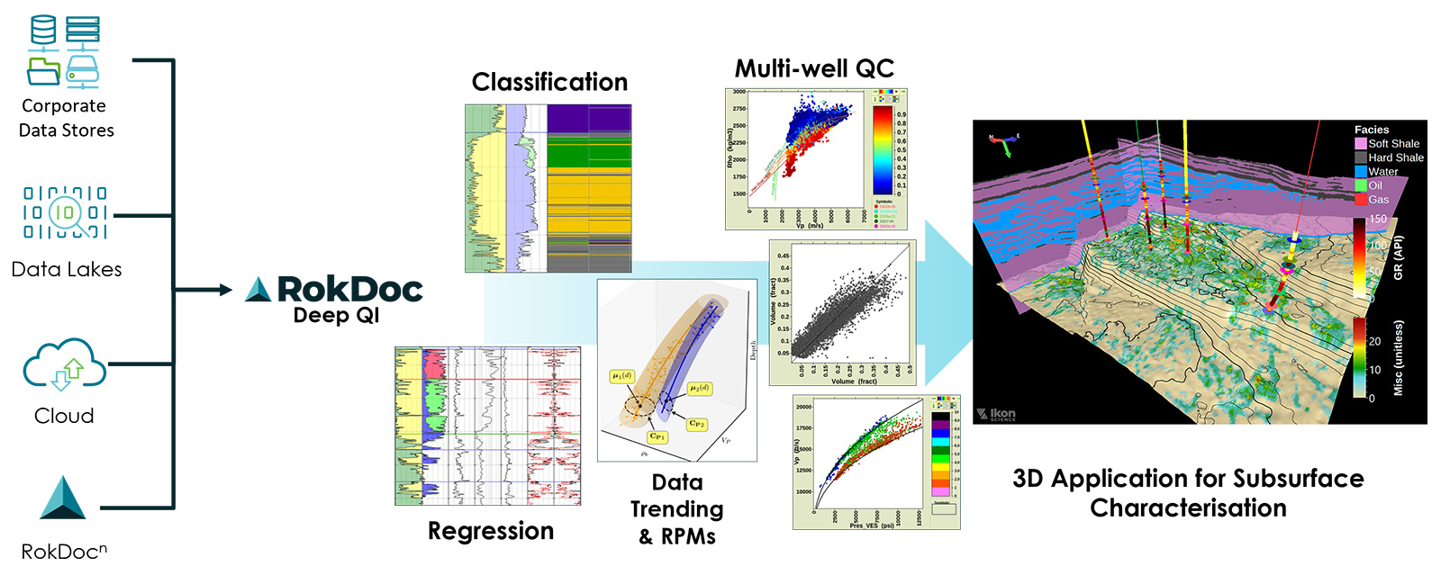 Deep QI The RokDoc Platform Add-ons add value across the core software modules, and include interconnectors to Petrel and OpenSpirit.