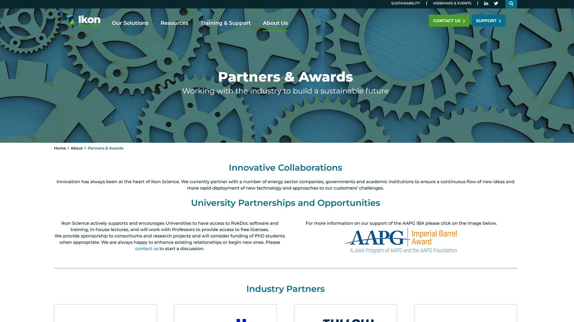 Partners & Awards - Ikon Science